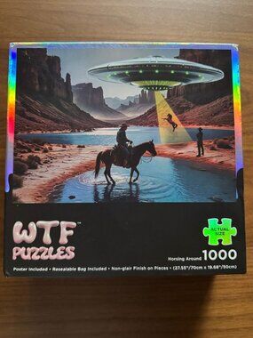 WTF Puzzles “Horsing Around” 1000 Piece Puzzle - LIKE NEW